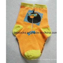 Cartoon Design Soft Child Socks with Bird Design